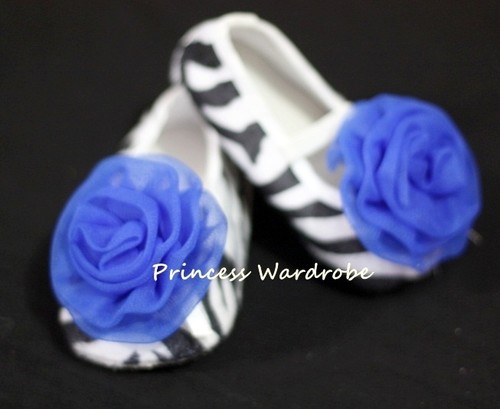 Zebra Print Infant Baby Crib Petti Shoes with Rosettes 4 Pettiskirt Unisex 0-18m - Bild 10 von 29