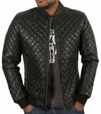 ELEGANT New Men's Black Jacket 100 Real Lambskin Moto Biker Coat Jacket