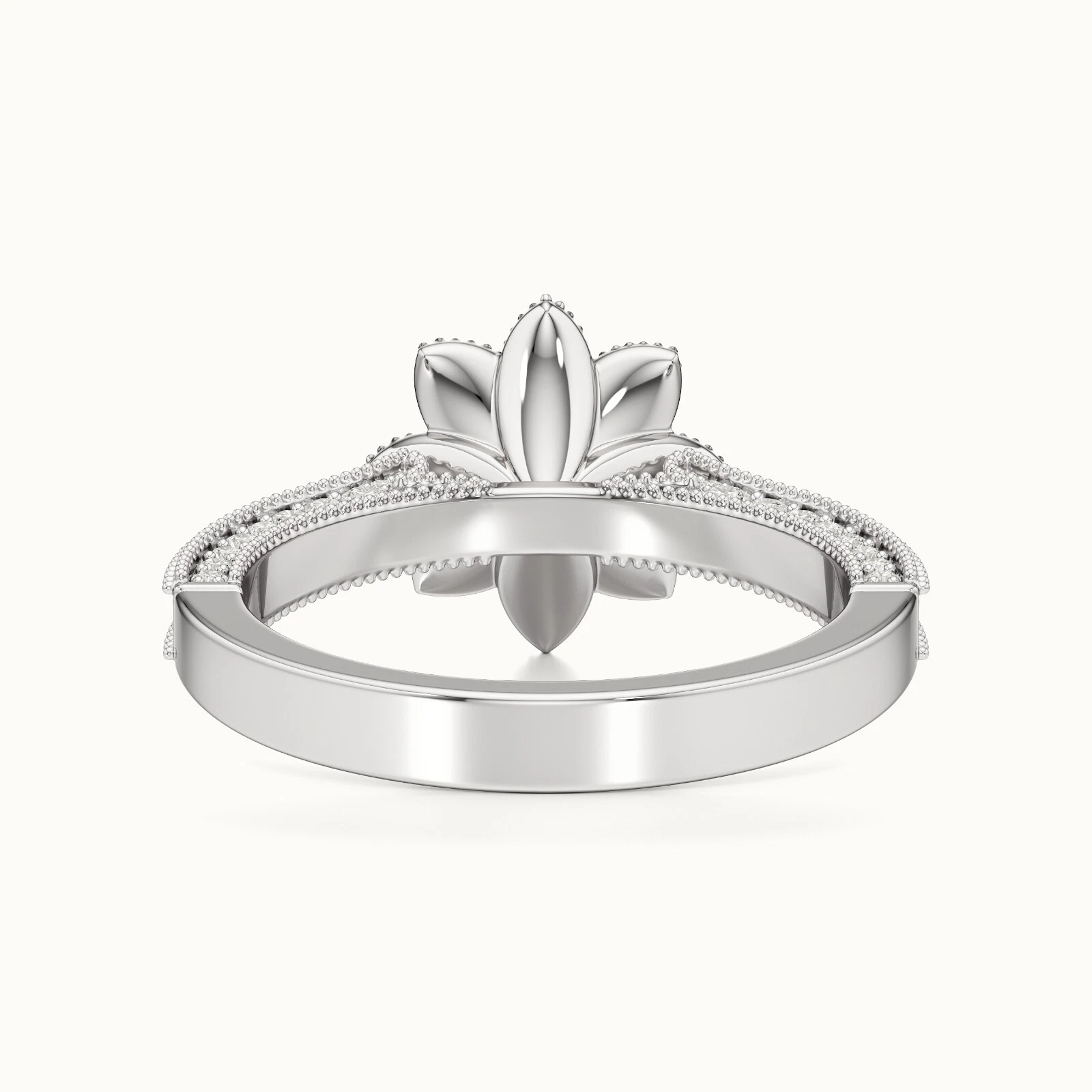 1.00 Carat Round Lab Grown Diamond Ring 14k White Gold IGI Certified image-5