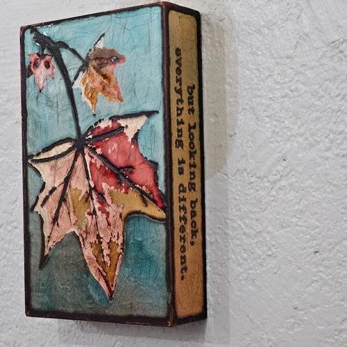 HOUSTON LLEW Spiritile No.145 Turning Point Glass Enamel on Copper Decor Box - Picture 2 of 11