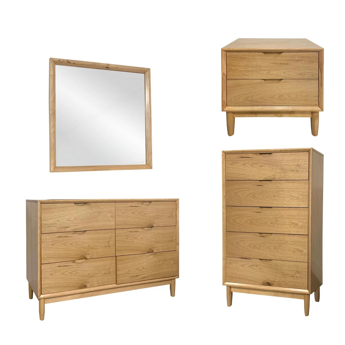 CHEST OF DRAWERS BEDSIDE TABLE DRESSER MIRROR NIGHTSTAND GOLDEN