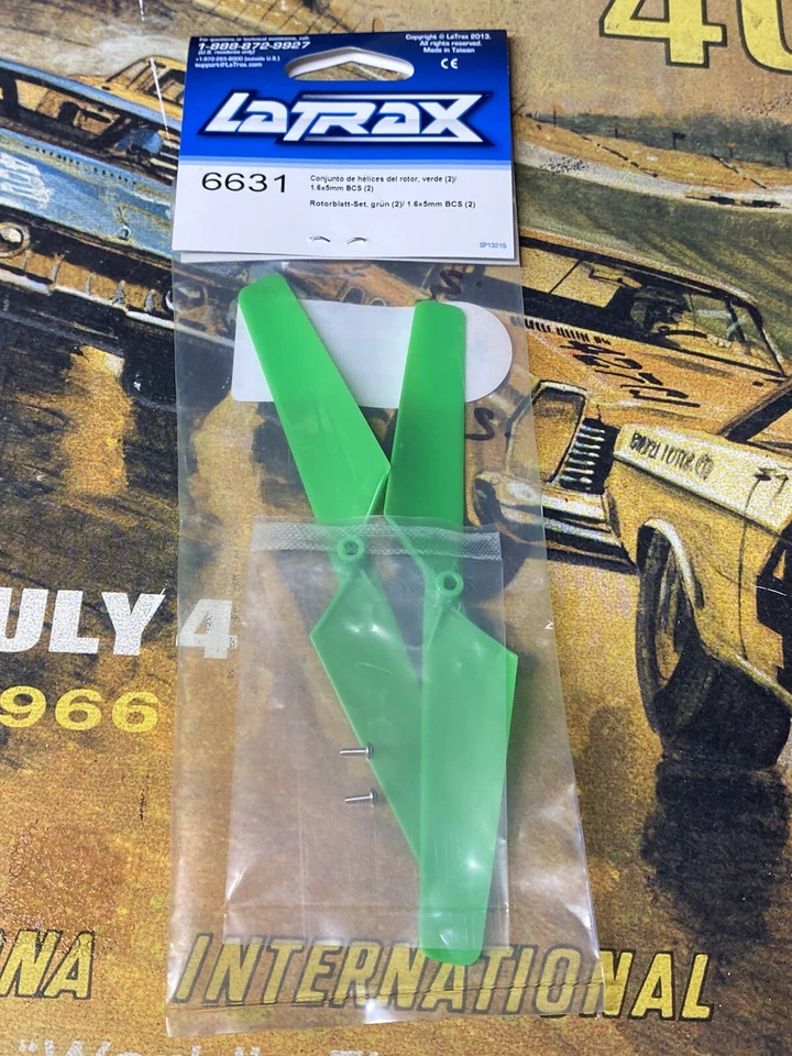 LaTrax 6631 Green Rotor Blade Set {2pc}: Alias NewInPack USA Shipped - Image 2 of 2