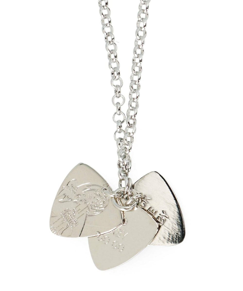 HYSTERIC GLAMOUR Woman on Skull Guitar Pick Necklace Pendant HYSTERIC GLAMOUR Woman on Skull Guitar Pick Necklace Pendant