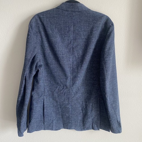 J. Lindeberg Hopper Blue Blazer Wool Cotton Linen Mens EU 52R US 42R - Picture 3 of 10