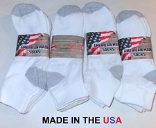 12 Pairs Mens Light / Medium Weight USA Made Ankle Socks FREE Shipping