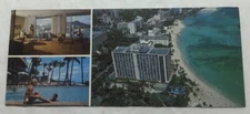 The Waikiki Outrigger Hotel, Hawaii. Oversized Postcard