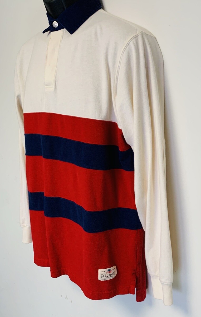トップス 90s Polo Ralph Lauren HEAVYWEIGHT rugby Vintage 90's Polo Ralph Lauren Rugby Shirt | eBay