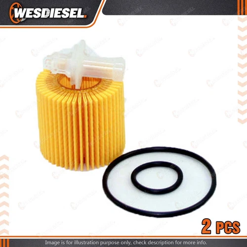2 x Wesfil Oil Filters fits Lexus CT200H ZWA10R 1.8L 4Cyl 16V DOHC 11-On WCO17