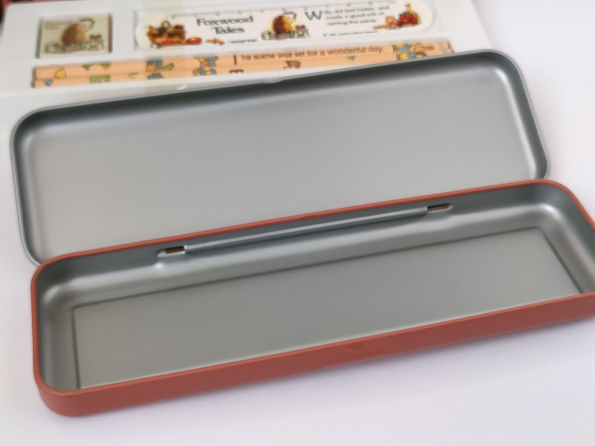 Foxwood Tales Japan 80s Stationery Pencil Eraser Ruler Pen Case