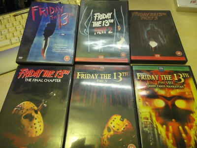 Dvd lote 6 peliculas viernes 13,Friday the 13th multi lenguaje Pal España