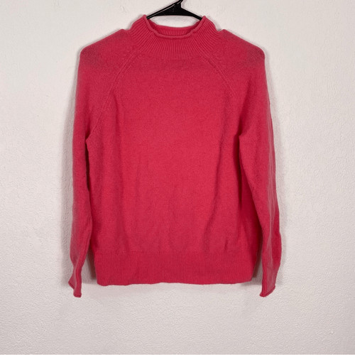 J. Crew Pink Wool and Alpaca Blend Mock Neck Sweater