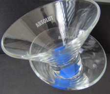 Stylish Absolut Vodka Limited Edition Flared Shot Glasses Blue Bottom