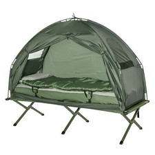 Elevated Tent Camping Cots for Adults Single Person Air Mattress Sleeping Bag