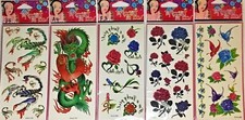5pcs Waterproof Temporary Dragon Tattoo Sticker / Scorpion Skin Body Art St-140