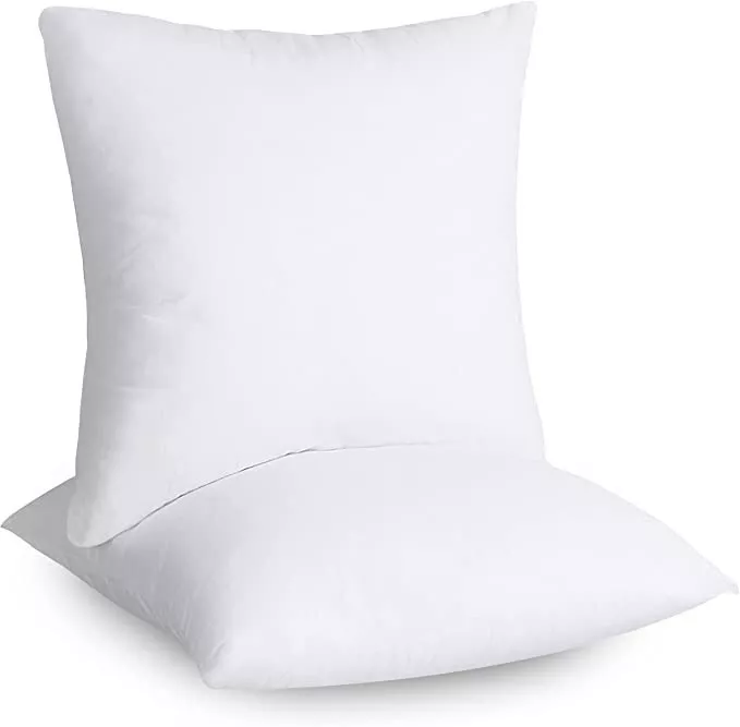 Utopia Bedding Throw Pillows Insert (Pack of 2, White) - 18 x 18 Inches Bed  and Couch Pillows - Indoor Decorative Pillows