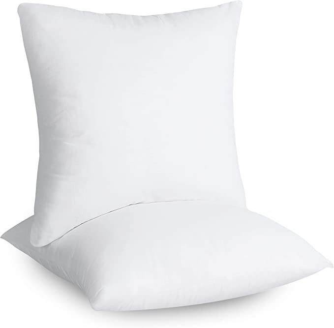 Utopia Bedding Throw Pillows Insert Pack of 2 White - 18 x 18 Inches Bed and 