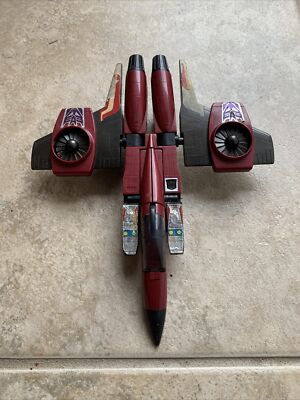Vintage 1985 Hasbro Transformers Thrust Decepticon Jet F-15 ORIGINAL As Pictured