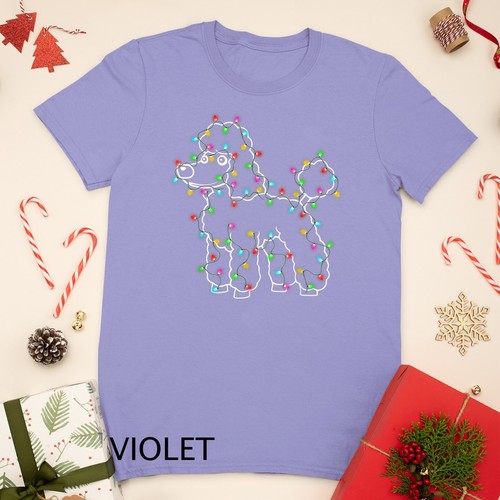 Caniche Perros Árbol Navidad Suéter Navidad Mascota Animal Perro Regalos Camiseta Unisex - Imagen 10 de 12