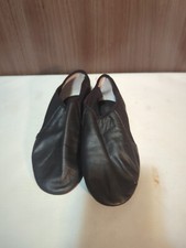 Girls Bloch Leather Split Sole Ballet Shoe Black Size 5 1/2