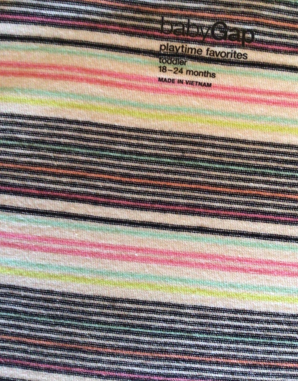 Worn in Great Condition Baby Gap Girls Stripy Top Aged 18-24 Months image 4