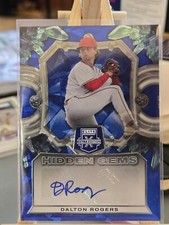 2023 Panini Elite Extra Edition Dalton Rogers Hidden Gems Blue Auto