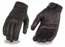 Motorcycle ladies Butter soft leather gloves with gel palm  Flex knuckles Blk