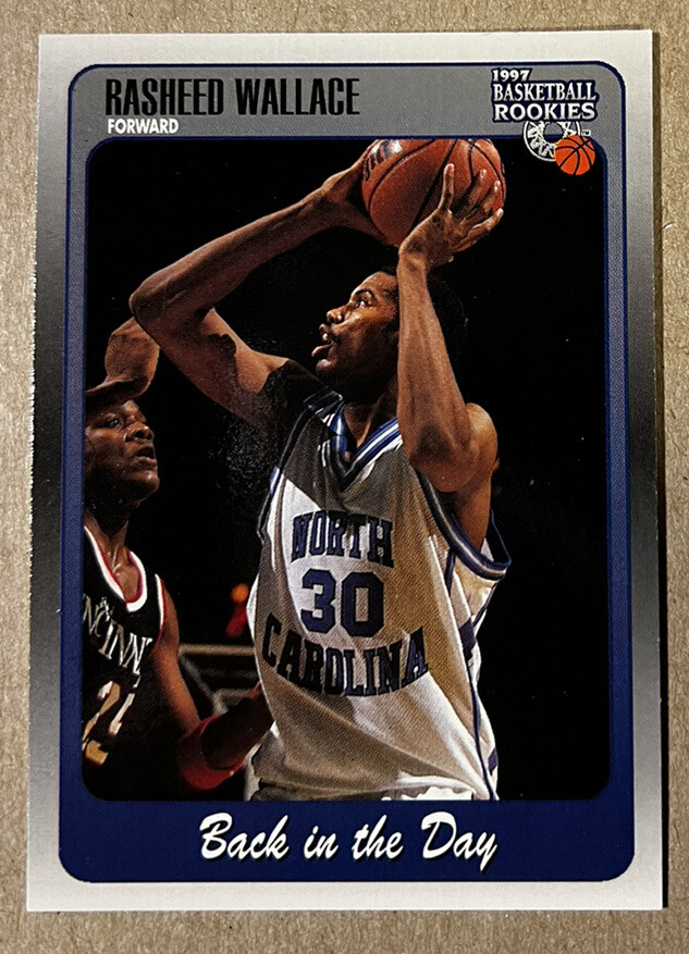 1997 Score Board Back In the Day Rasheed Wallace RC North Carolina Rookie #89
