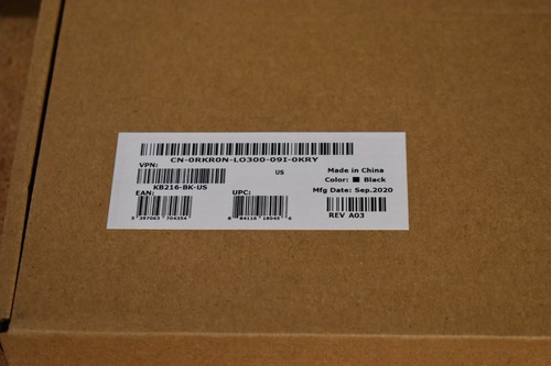 NEW Genuine Dell USB Wired Black Slim QWERTY Computer Keyboard KB216P N6R8G - Picture 3 of 8