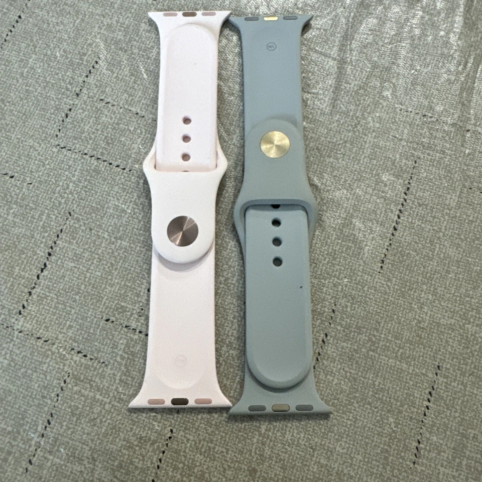 Juego de 2 correas deportivas originales Apple Watch 5 4 3 40 mm M/L - ROSA Y PIEDRA Foto 2 de 2