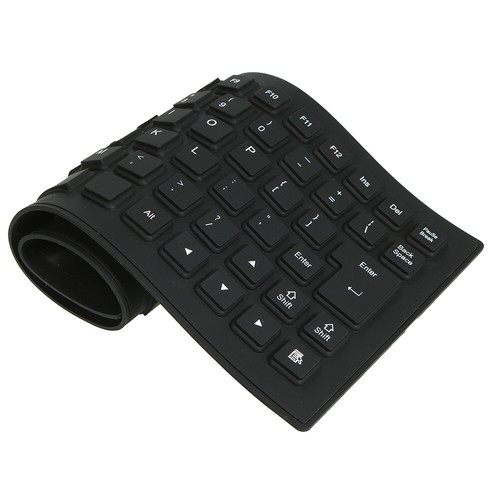 2X 85 Key Portable Flexible USB Silicone Keyboard Rollable For Laptop Computer - Picture 9 of 15