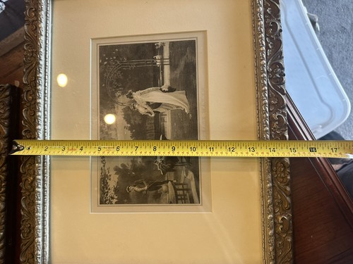 Antique Print "The Peace Maker" Frame and Mat Early 1900's By Marcus Stone - Picture 5 of 7