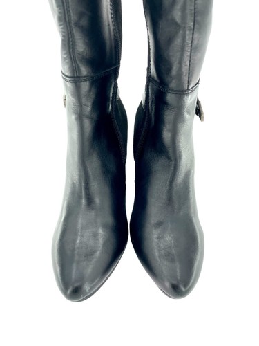Catherine Malandrino Black Leather Suede Biker Tall Boots SZ 7 New $240 SH06 - Picture 5 of 12