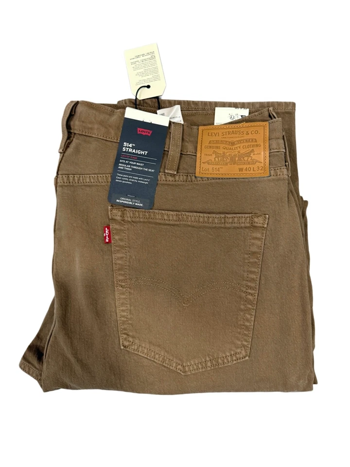 Jeans elásticos Levis 514 Premium calce recto color marrón mostaza 005141738 Foto 4 de 4