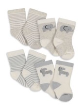 Gerber Baby Neutral 4 Pack Wiggle Proof Socks Size Newborn NEW Unisex Safari