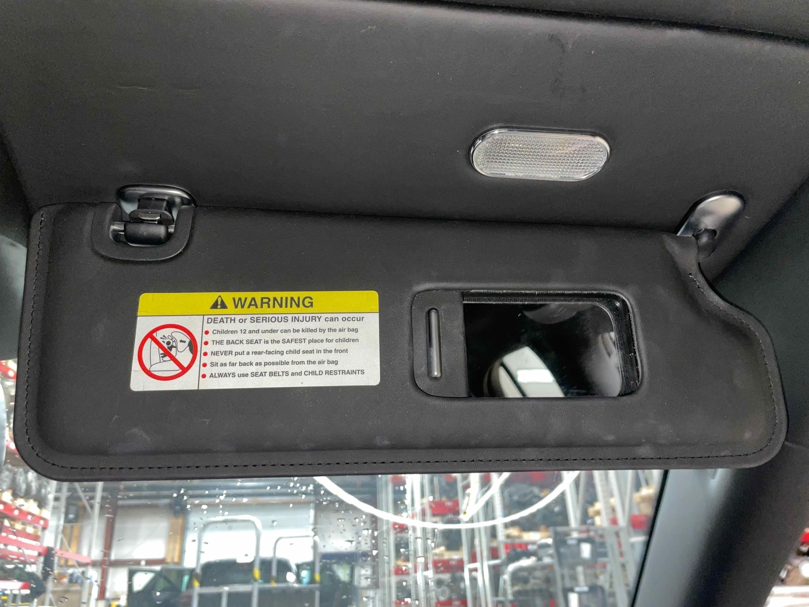 2006 Bentley Continental OEM Right Hand Passengers Side Sun Visor Black