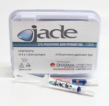 Jade Blue Etch Gel - 16 Syringes  x 1.2ml - 80 Prebent Applicator Tips