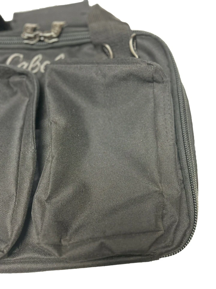 Estuche para pistola Cabela’s Deluxe negro dos bolsas exteriores asa de transporte táctica nuevo sin etiquetas Foto 4 de 4