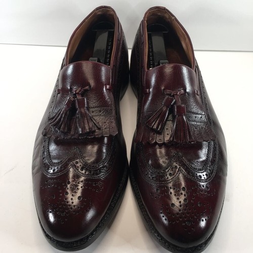 Allen Edmonds Mens Arlington Loafers Burgundy Tassel Slip On Wingtip Shoes 11 B - Picture 5 of 11