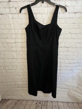 J. Crew  100% Black Side Zip Wide Strap Dress Size 6