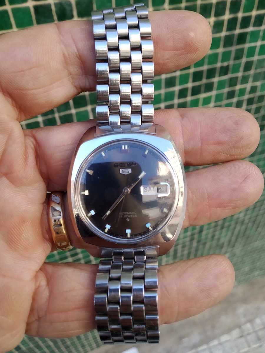 SEIKO 5 AUTOMATIC 6119 7100 ALL ORIGINAL BRACELET GLASS CROWN
