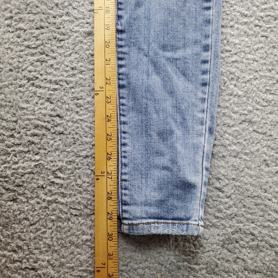 Pantalones de mezclilla Billabong para mujer talla 28 azul tiro medio pierna súper ajustada frente plano Foto 4 de 4