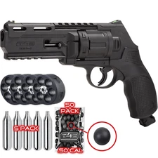 Umarex TR50 Paintball Revolver w/ 50 Rubber Balls & 5 CO2, 7.5J GEN2 (2292176)