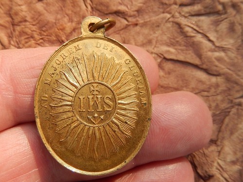 GRANDE MEDAILLE IGNACE DE LOYOLA JESUITE AD MAJOREM DEI GLORIAM - Imagen 3 de 5