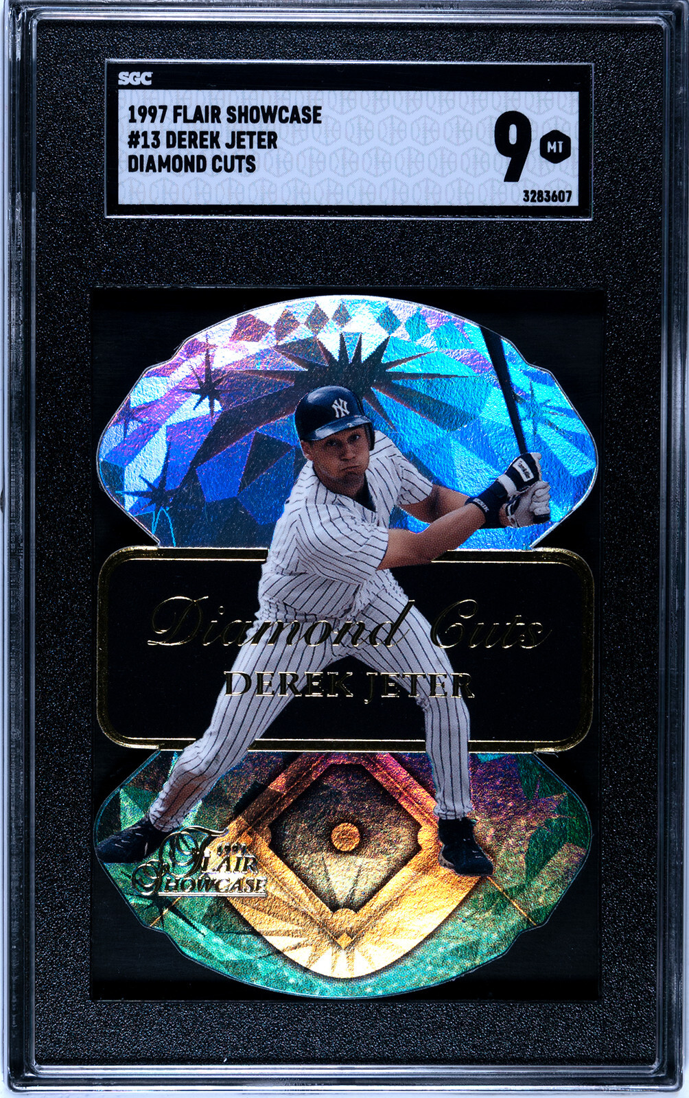 1997 Flair Showcase Diamond Cuts #13 Derek Jeter Graded SGC 9 Mint Rare