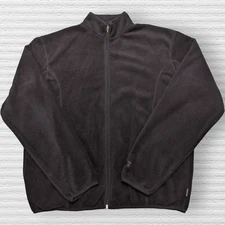 Russell Athletics Therma Power Jacket Mens L BLACK Full Zip Fleece Sweats Track