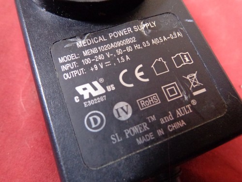 medical power supply Kangaroo ePump 4-Pin DIN AC/DC Adapter MENB 1020A0900B02 - Picture 3 of 4