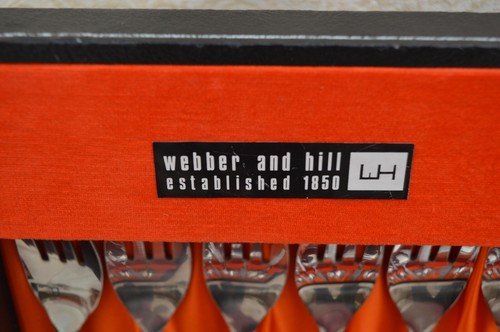 WEBBER AND HILL: VINTAGE STAINLESS STEEL - 30 PIECE CUTLERY SET - BOXED & PERF! - Picture 4 of 11