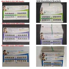 50Sets Dental Orthodontic Bracket MIM Monoblock Mini Roth/MBT 022/018 345 Hooks