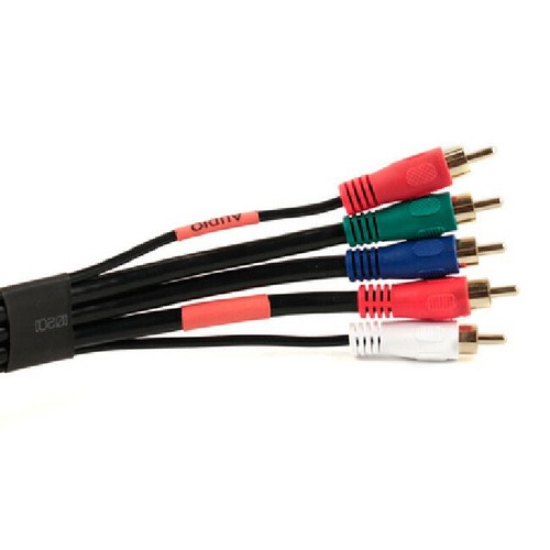 6 ft. 5-RCA (5-in-1) Component Video-Audio Coaxial Cable (RG-59 U) - Black - Foto 4 di 5