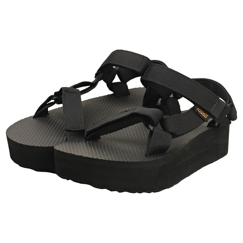 Teva FLATFORM UNIVERSAL Donna - Sandali Camminata Tessuti Neri - 37 EU - Foto 8 di 8